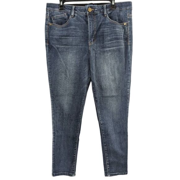 Democracy Ab-solution tummy control dark wash denim skinny Jegging womens 16 - Picture 1 of 4